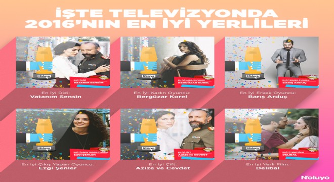 2016 nın televizyondaki en iyi yerlileri belli oldu