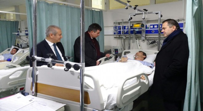 Baro Başkanları, yaralı meslektaşlarını ziyaret etti