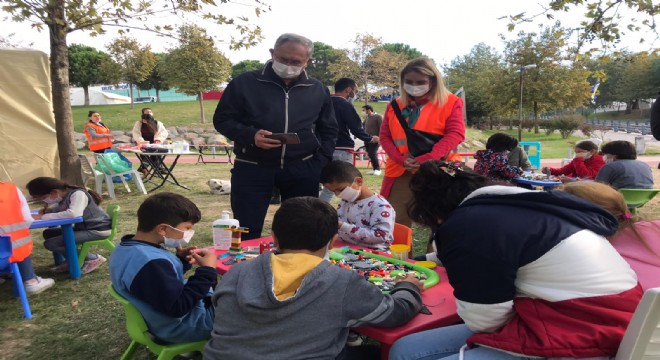 Çadırkent’te çocuklar için oyun alanı kuruldu