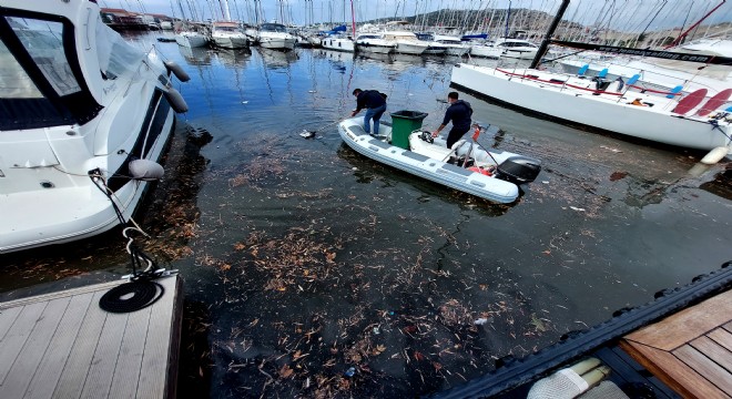 Çeşme Marina çöp doldu!