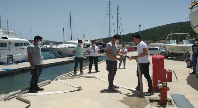 Çeşme Marina’da Yangın Eğitimi