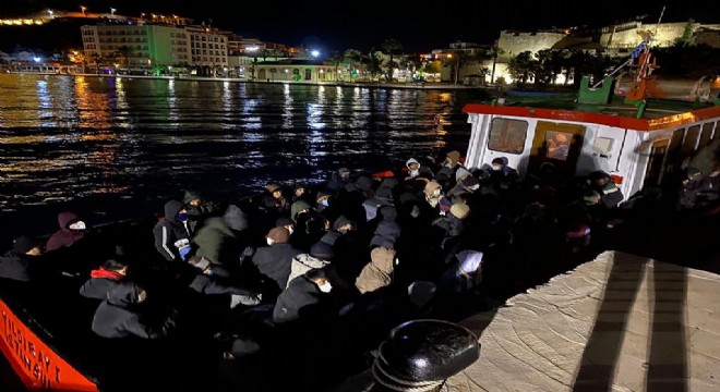 Çeşme’de 179 düzensiz göçmen yakalandı.