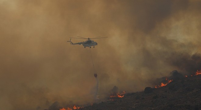 Çeşme’de yangın kısmen kontrol altında