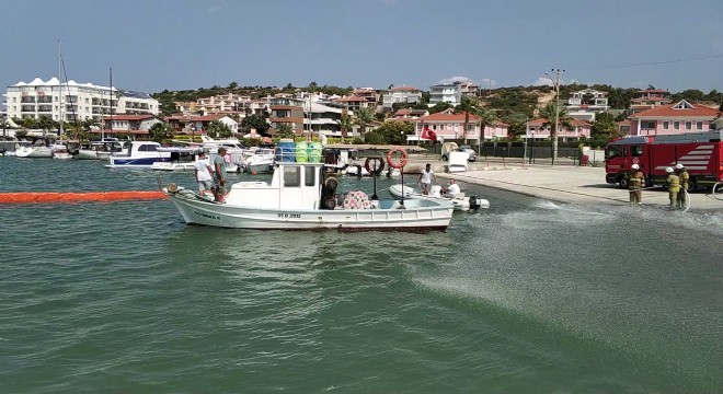 Dalyan Marina da yangın tatbikatı