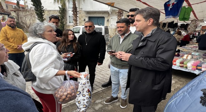 Esat Tanık'ta pazar esnafı ziyareti