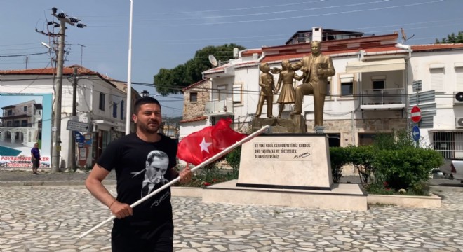 Foça da Atatürk için koştular