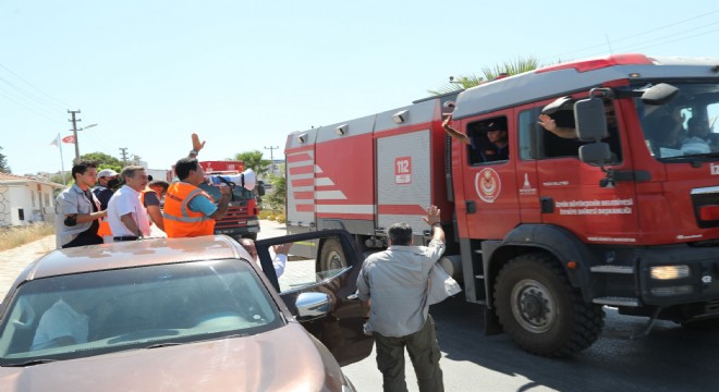 İzmir İtfaiyesi alkışlarla uğurlandı