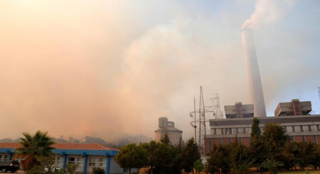 Korkulan oldu! Alevler termik Santrali sardı.