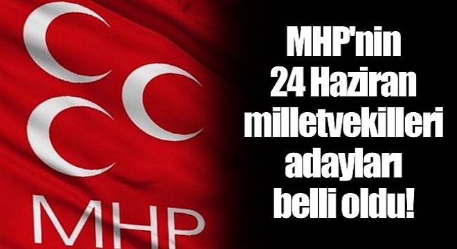MHP İzmir 1. Bölge Milletvekili Adayları belli oldu