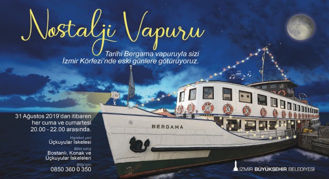 Nostalji Vapuru İzmir Körfezi nde sefere çıkıyor