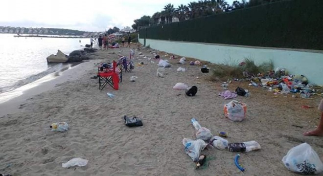 Plajları kirletenlere Çeşmeli tepkisi