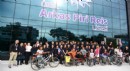 Bisikletçi aile Arkas Piri Reis Lisesinde